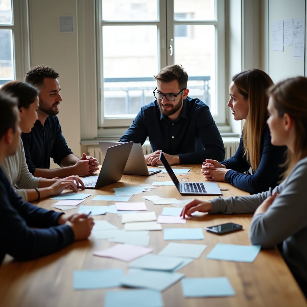 Réunion d'équipe créative