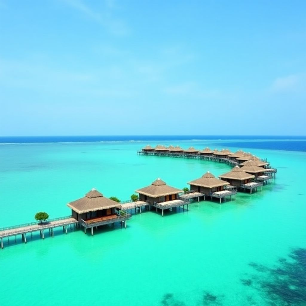 Bungalow sur pilotis aux Maldives